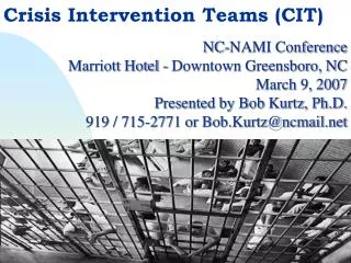 Crisis Intervention Teams (CIT)