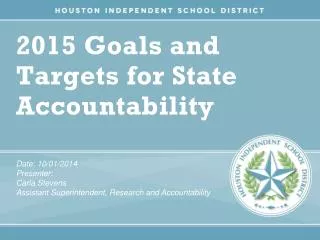 2015 Goals and Targets for State Accountability