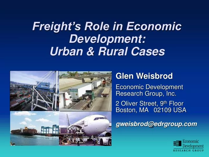 freight s role in economic development urban rural cases