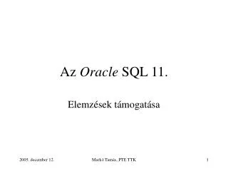 az oracle sql 11