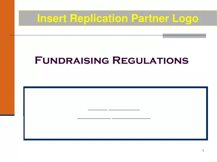 fundraising regulations