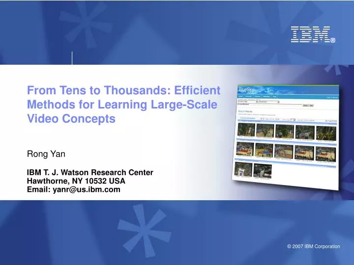 from tens to thousands efficient methods for learning large scale video concepts