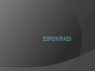 birokrasi
