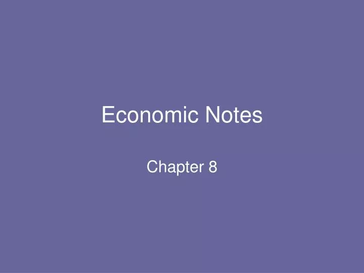 economic notes