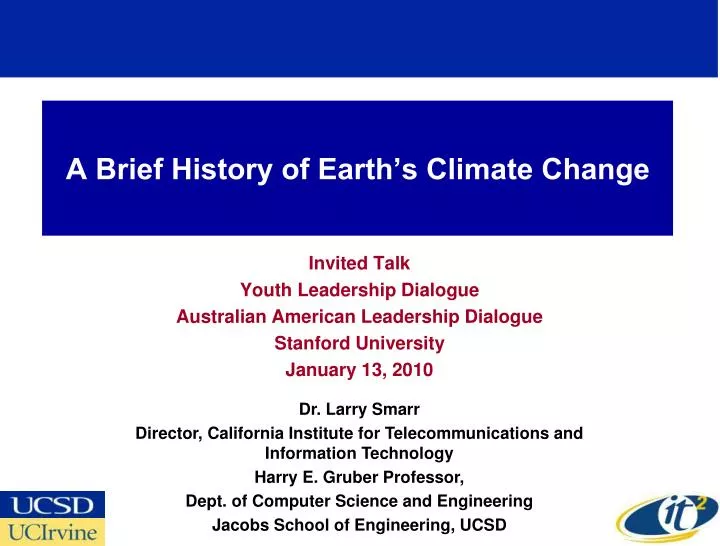a brief history of earth s climate change
