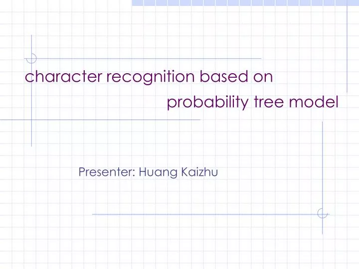 character recognition based on probability tree model