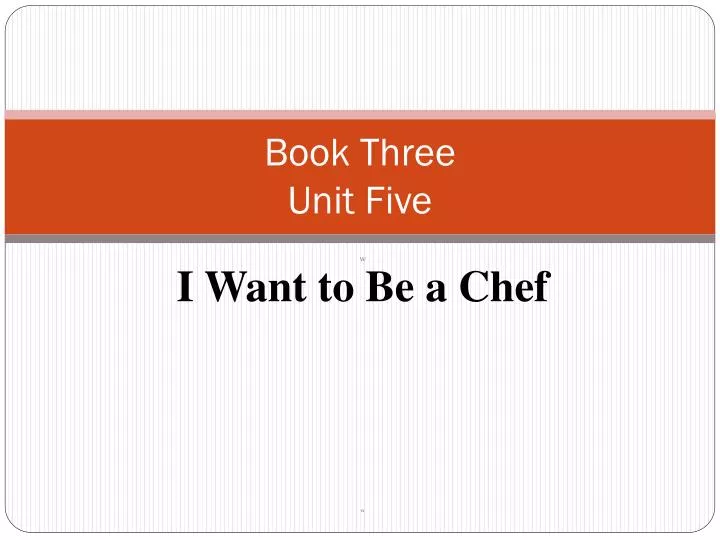 book three unit five