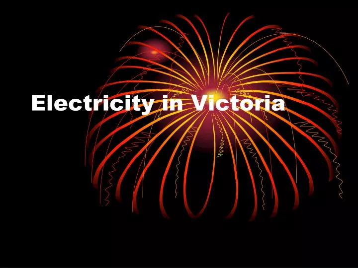electricity in victoria