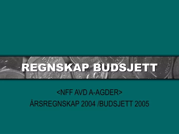 regnskap budsjett