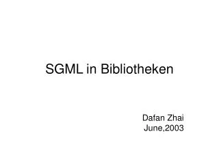 sgml in bibliotheken