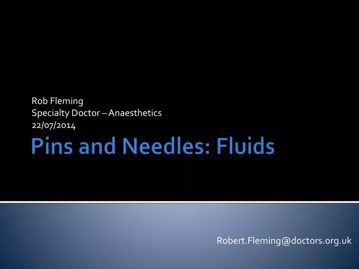 rob fleming specialty doctor anaesthetics 22 07 2014