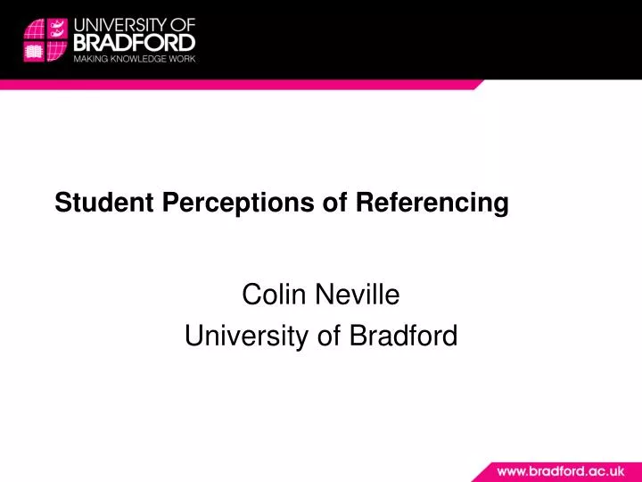 student perceptions of referencing