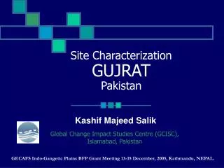 Site Characterization GUJRAT Pakistan
