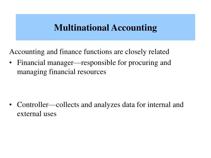 multinational accounting