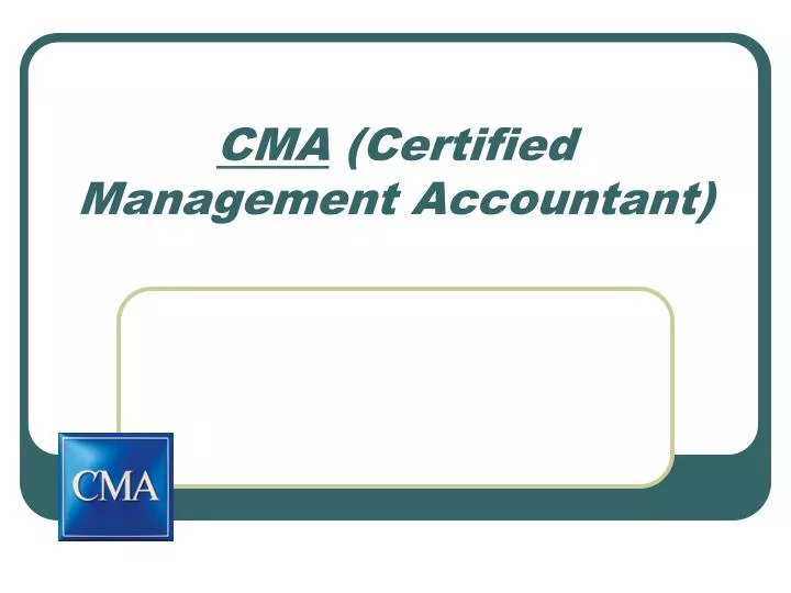 cma certified management accountant