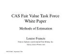 Methods for Estimating Fair Value in Actuarial Science - slide 1