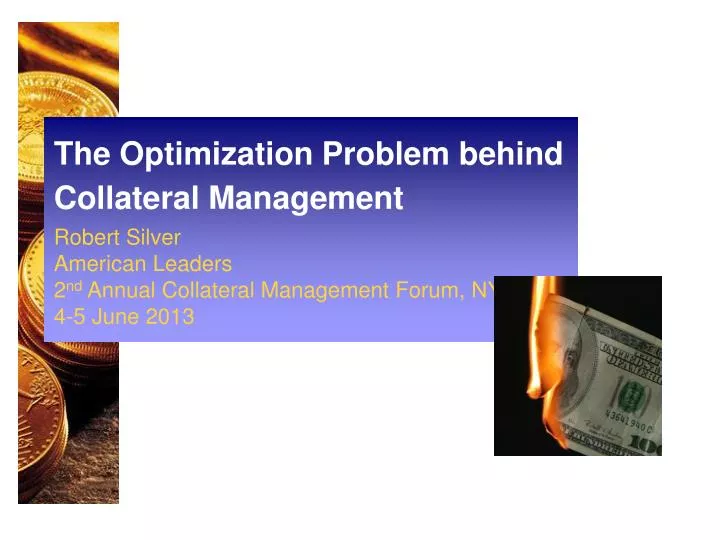 the optimization problem behind collateral management