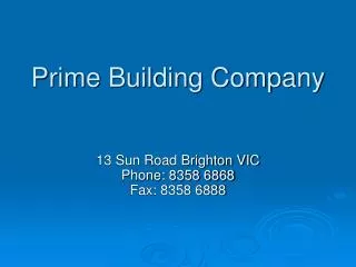Prime Building Company