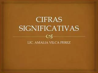 cifras significativas