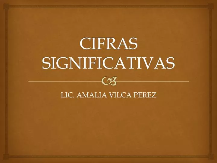 cifras significativas