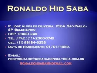 ronaldo hid saba
