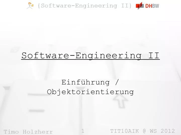 software engineering ii