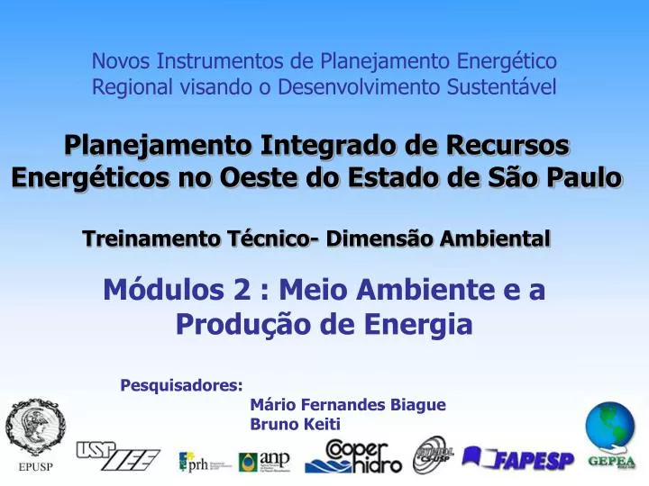 novos instrumentos de planejamento energ tico regional visando o desenvolvimento sustent vel