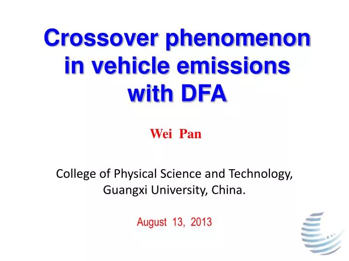 c rossover phenomenon in vehicle emissions with dfa