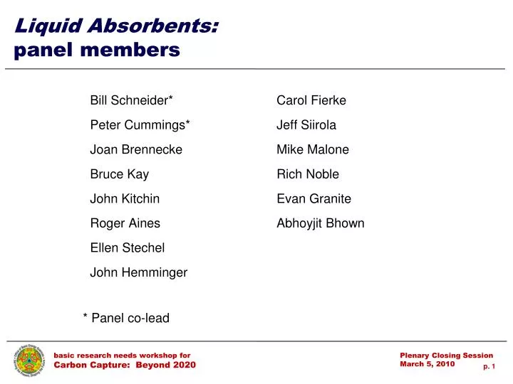 liquid absorbents panel members