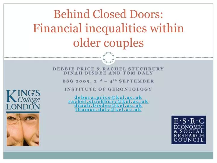 behind closed doors financial inequalities within older couples