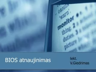 bios atnaujinimas