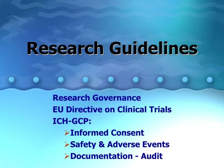 research guidelines