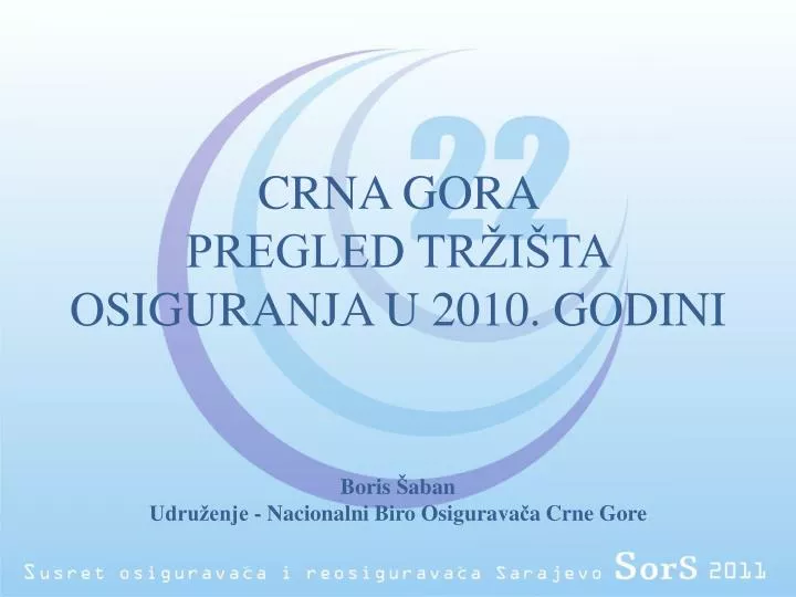 crna gora pregled tr i ta osiguranja u 2010 godini
