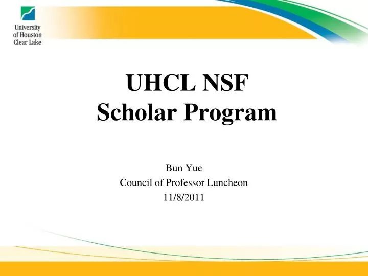 uhcl nsf scholar program