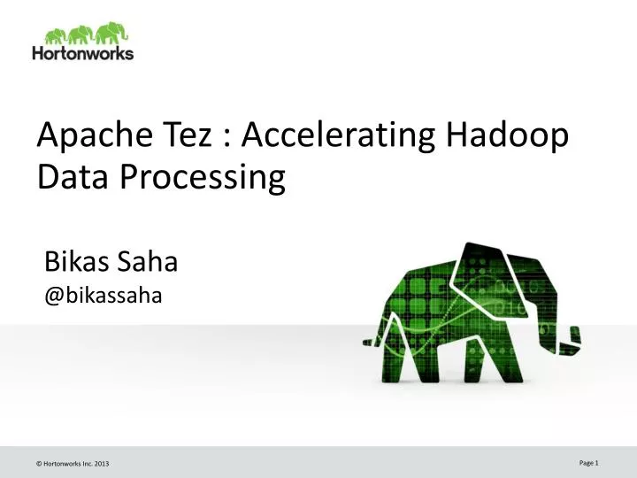 apache tez accelerating hadoop data processing