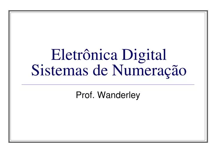 eletr nica digital sistemas de numera o