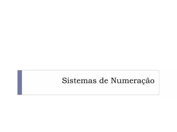 sistemas de numera o