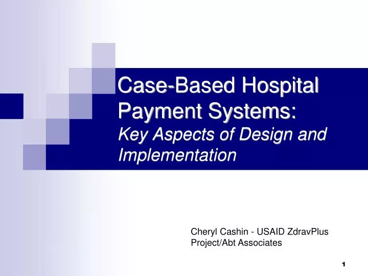case based hospital payment systems key aspects of design and implementation
