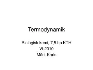 termodynamik