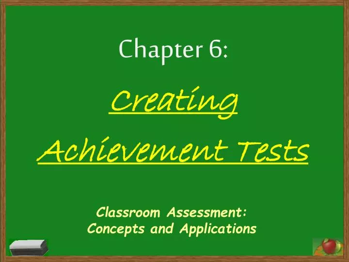 classroom assessment concepts and applications
