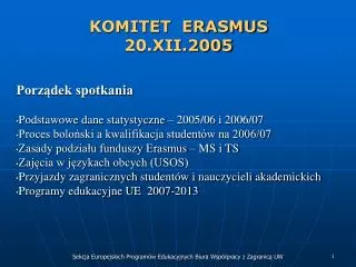 komitet erasmus 20 xii 2005