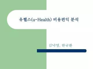 유헬스 (u-Health) 비용편익 분석