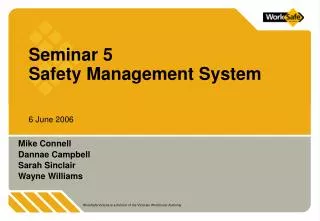 Seminar 5 Safety Management System