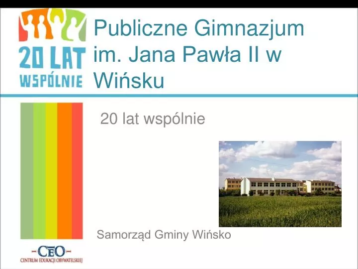 publiczne gimnazjum im jana paw a ii w wi sku