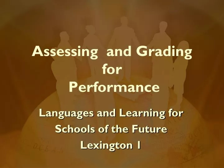 assessing and grading for performance