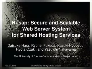 Hi-sap: Secure and Scalable Web Server System for Shared Hosting Services