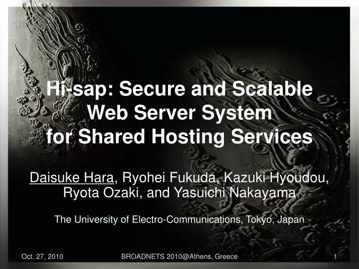 hi sap secure and scalable web server system for shared hosting services