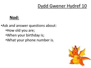 dydd gwener hydref 10