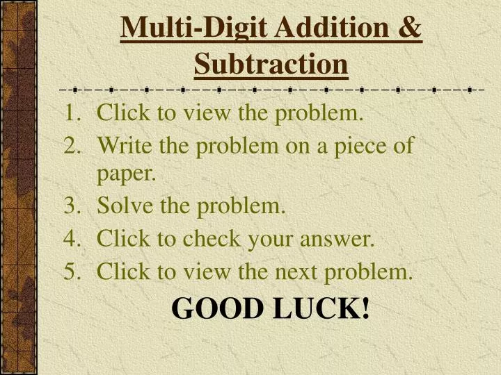 multi digit addition subtraction