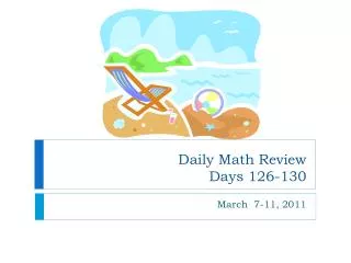 Daily Math Review Days 126-130